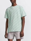 Dior Oblique Casual Fit T Shirt Green White Terry - DIOR - BALAAN 4