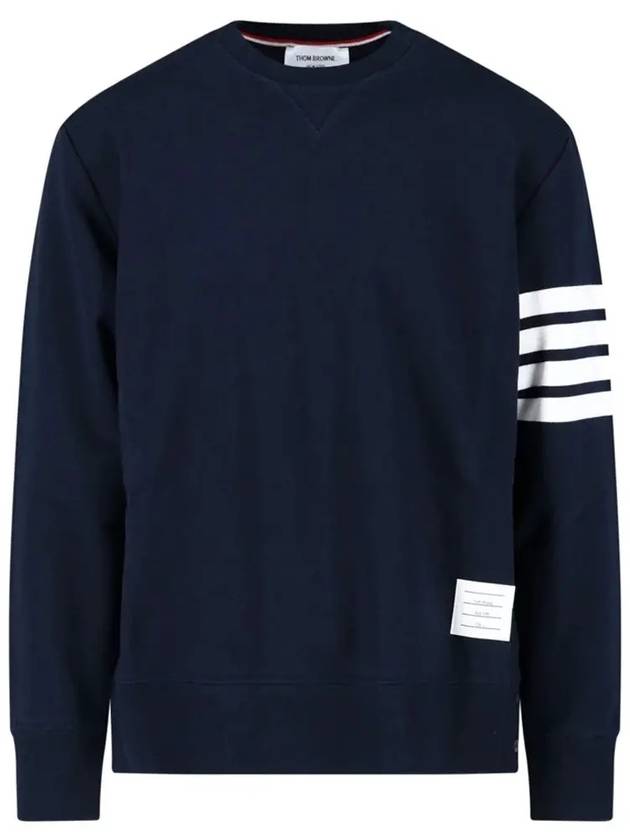 Men's Diagonal Armband Crew Neck Classic Sweatshirt Navy - THOM BROWNE - BALAAN 3