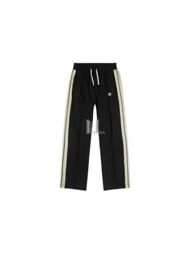 Monogram Pique Track Pants Black - PALM ANGELS - BALAAN 2