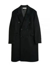 Men's Hairy Wool Whale Double Coat Black - OUR LEGACY - BALAAN 2