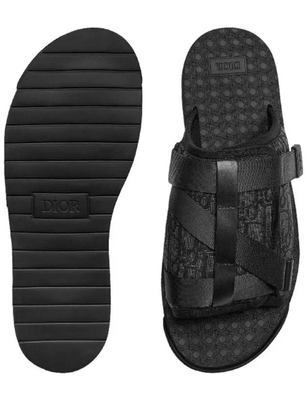 Oblique Jacquard Alpha Sandals Black - DIOR - BALAAN 3