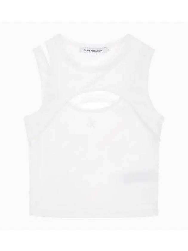 JEANS Women s White Layered Cut Out Tank Top J223349 YAF - CALVIN KLEIN - BALAAN 2