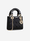 Lady Patent Cannage Chain Small Tote Bag Black - DIOR - BALAAN 3