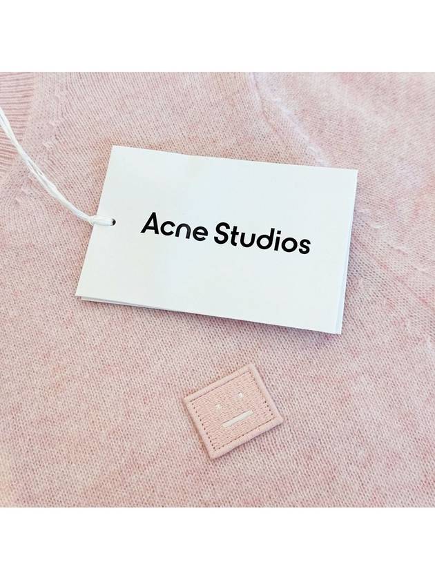 Face Patch Crop Cardigan Pink - ACNE STUDIOS - BALAAN 5