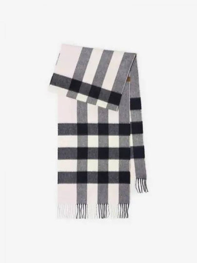 Check Cashmere Muffler Pale Pink - BURBERRY - BALAAN 2