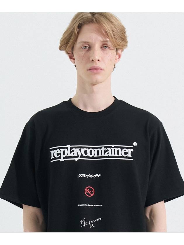 graphic half tee black - REPLAYCONTAINER - BALAAN 1