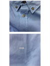 Cotton Twill Long Sleeve Shirt Blue - DIOR - BALAAN 6