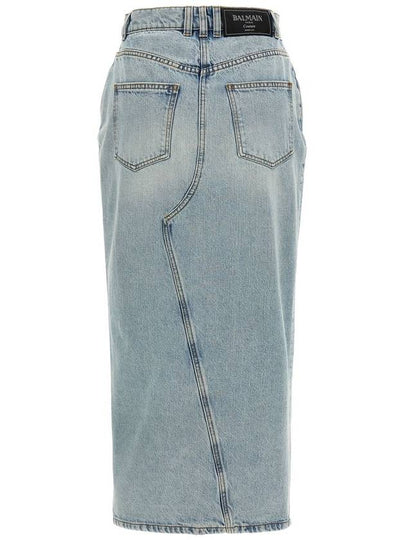 Balmain Denim Midi Skirt - BALMAIN - BALAAN 2