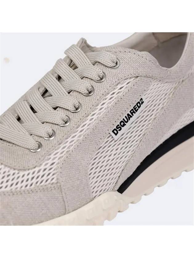 Canvas Low Top Sneakers Beige - DSQUARED2 - BALAAN 4