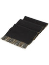 Check Cashmere Scarf Black - BURBERRY - BALAAN 3