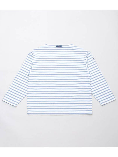 Women's Meridame II Striped Long Sleeve T-Shirt Neige Denim - SAINT JAMES - BALAAN 2