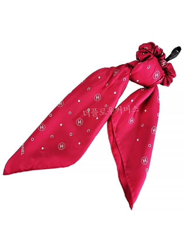 CC Logo Silk Hair Chouchou Gopchang Hair Scarf AA8331 - CHANEL - BALAAN 1