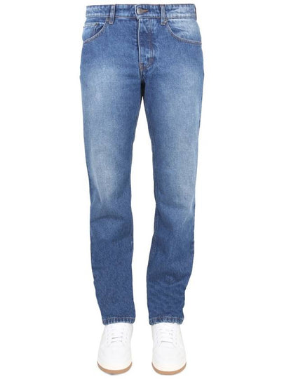 Classic Fit Denim Straight Pants Blue - AMI - BALAAN 2