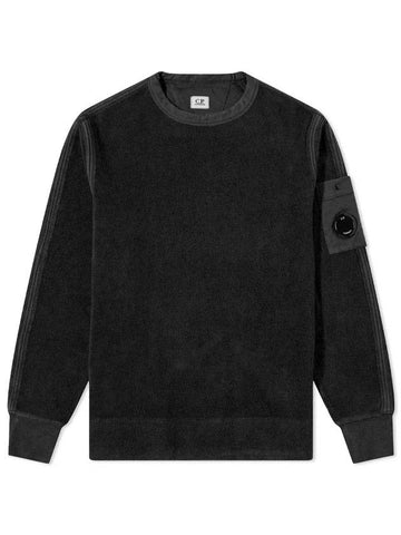 Lens Wappen Fleece Sweatshirt Black - CP COMPANY - BALAAN 1