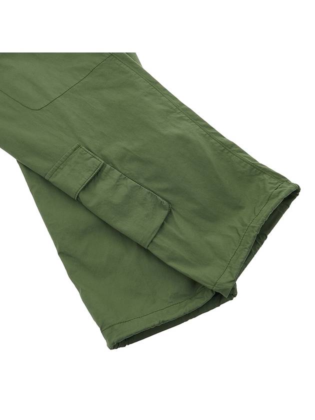 Supima Cotton Twill Stretch Cargo Pants Olive Green - STONE ISLAND - BALAAN 7