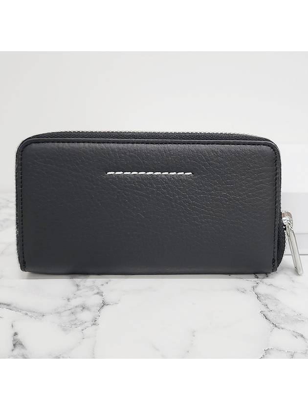 Embossed Numeric Logo Zip Around Long Wallet Black - MAISON MARGIELA - BALAAN 4