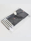 Striped Cashmere Muffler Grey - THOM BROWNE - BALAAN 8