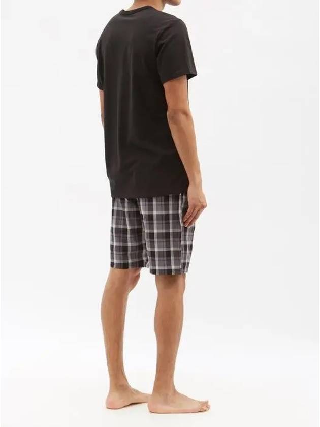 Calvin Klein Underwear Print Logo Check Cotton Jersey Pajama Set - CALVIN KLEIN - BALAAN 5