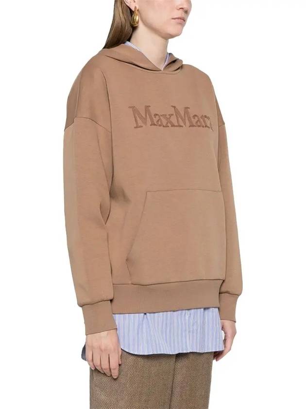 Sapore Embroidered Logo Hoodie Camel - MAX MARA - BALAAN 3