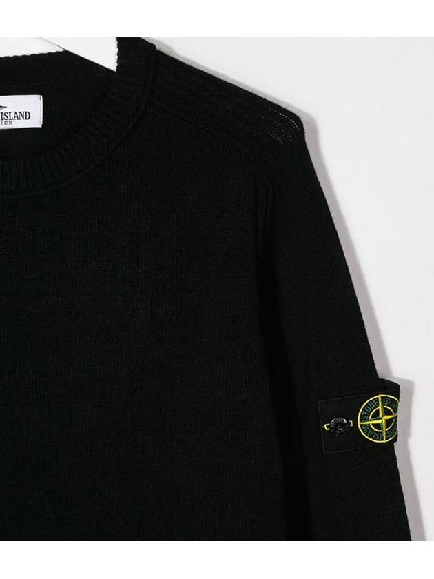 Kids Waffen Crew Neck Knit Black 7116506A1 V0029 - STONE ISLAND - BALAAN 4