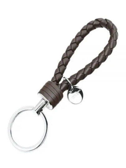 Intrecciato Leather Key Holder Brown - BOTTEGA VENETA - BALAAN 2