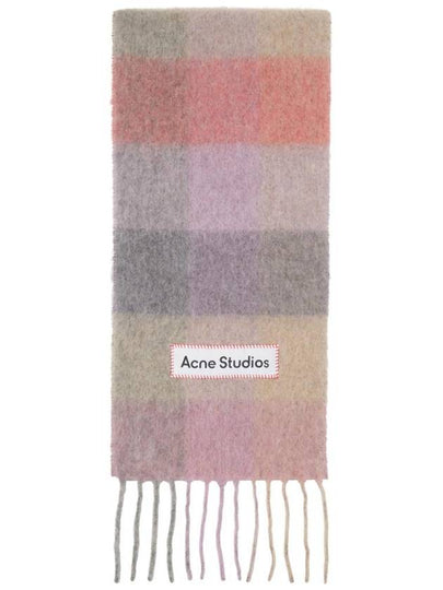 Check Mohair Muffler Fuchsia Lilac Pink - ACNE STUDIOS - BALAAN 2