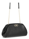 Gancini Leather Mini Bag Black - SALVATORE FERRAGAMO - BALAAN 3