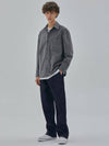 Denim Garment Pocket Long Sleeve Shirt Gray - CORK - BALAAN 4