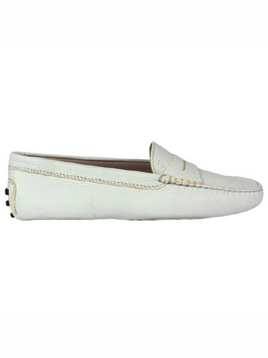 Women's Gommino Leather Driving Shoes White - TOD'S - BALAAN 2