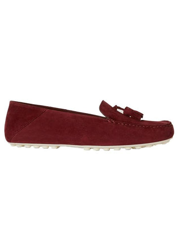 Dot Sole Suede Loafers Wild Plum - LORO PIANA - BALAAN 1