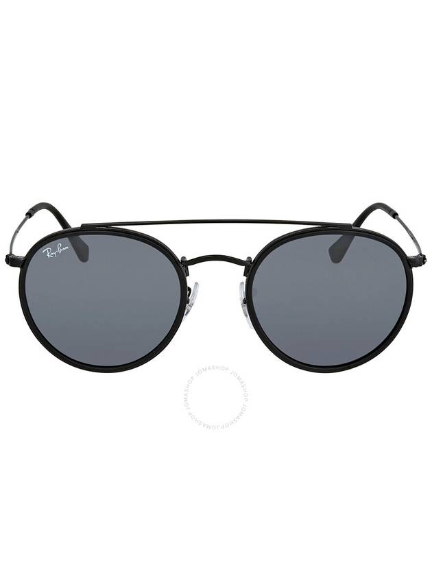 Eyewear Round Double Bridge Sunglasses Black - RAY-BAN - BALAAN 2