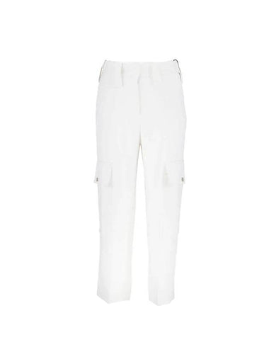 Women's Fasttown Slim Straight Pants White - BURBERRY - BALAAN 1