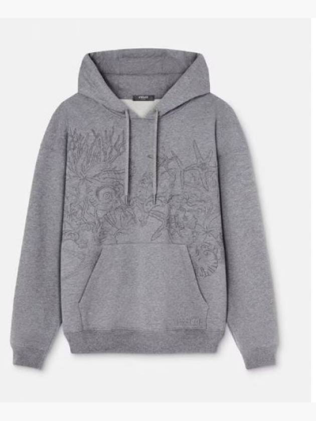 Barocco Ocean Hoodie Grey - VERSACE - BALAAN 2