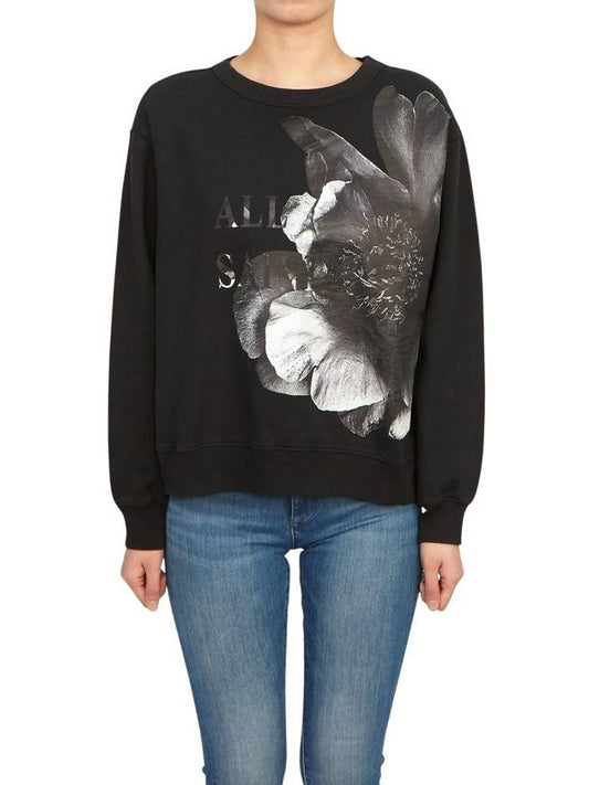 Pressilla Pipa Women s Brushed Sweatshirt WG015Z BLACK WHITE - ALLSAINTS - BALAAN 1