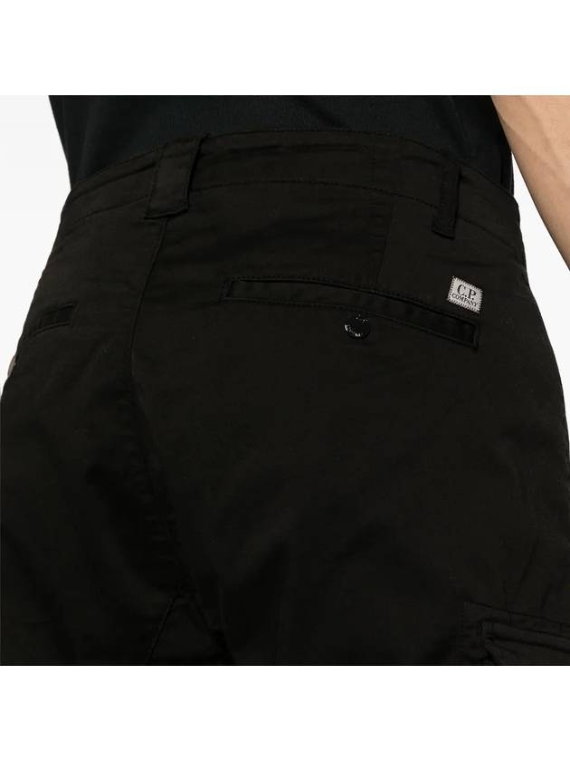 Stretch Satin Cargo Shorts Black - CP COMPANY - BALAAN 6