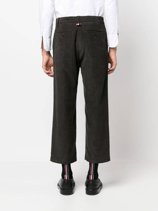 Men's Corduroy Straight Pants Dark Brown - THOM BROWNE - BALAAN 5