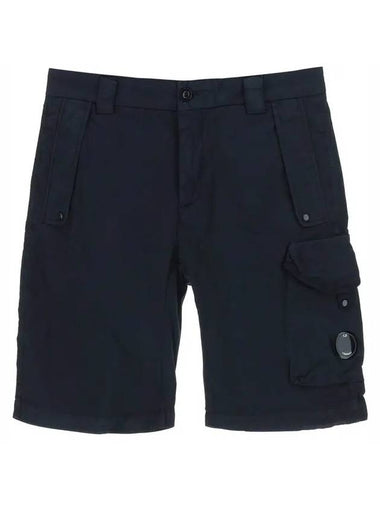 Lens Wappen Twill Stretch Cargo Shorts Navy - CP COMPANY - BALAAN 1