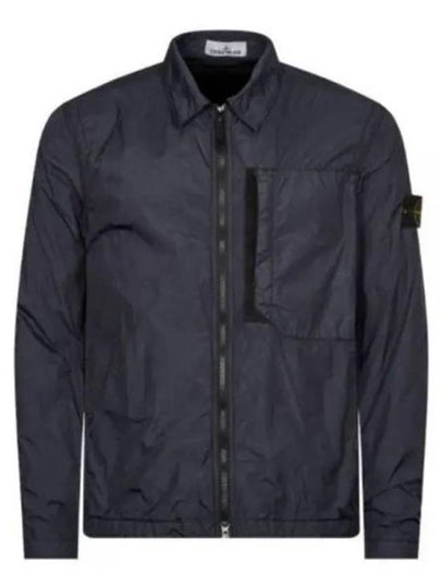 Garment Dyed Crinkle Reps Recycled Nylon Jacket Navy - STONE ISLAND - BALAAN 2