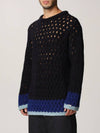 Men's Color Block Chunky Alpaca Knit Top Black - KOCHE - BALAAN 3