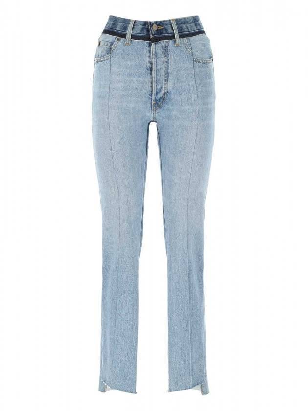 two-tone denim straight jeans - MAISON MARGIELA - BALAAN 1