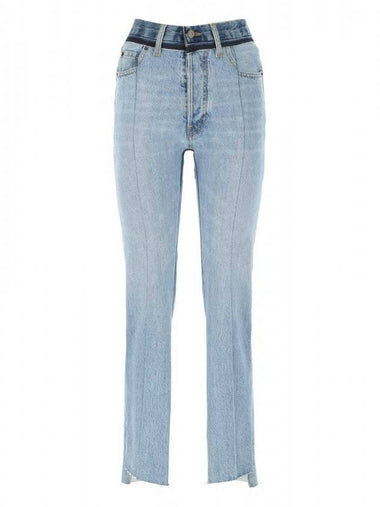 two-tone denim straight jeans - MAISON MARGIELA - BALAAN 1