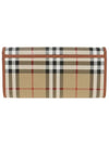 Vintage Check Flap Long Wallet Beige - BURBERRY - BALAAN 4