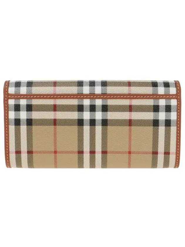 Vintage Check Flap Long Wallet Beige - BURBERRY - BALAAN 4