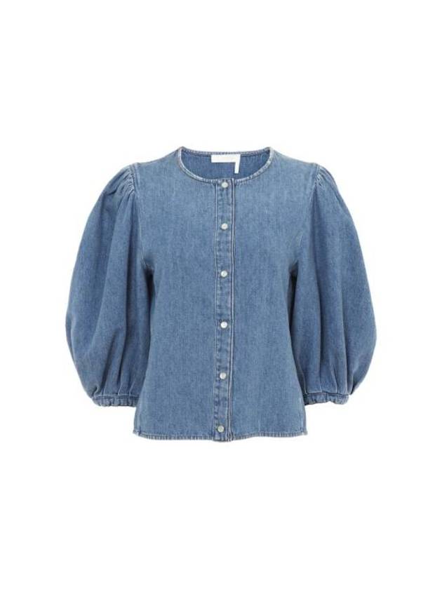 Shirt CHC24SDH11152470 FOGGY BLUE BLUE - CHLOE - BALAAN 1