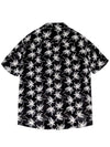 Hawaiian Palm Tree Print Short Sleeve Shirt Black - ROLLING STUDIOS - BALAAN 3