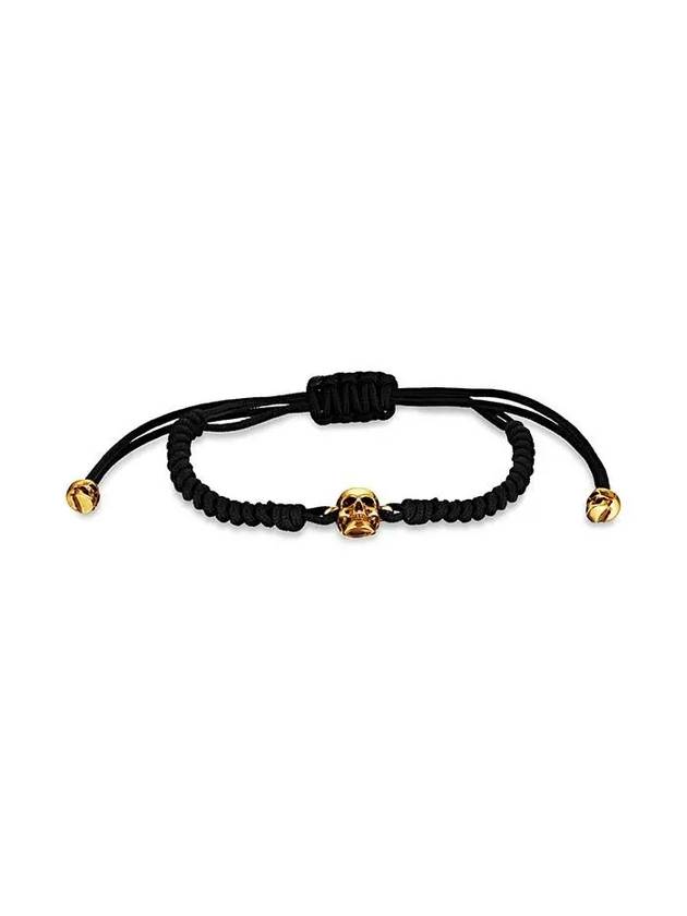 705849 1AAIN 1000 Skull Charm Fabric Bracelet - ALEXANDER MCQUEEN - BALAAN 1