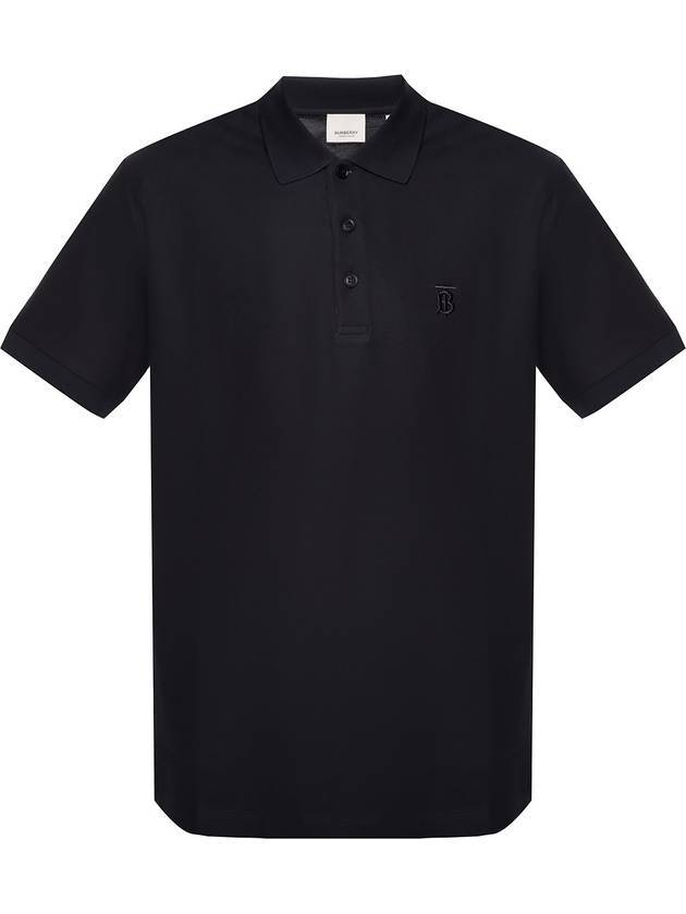 Men's Monogram Polo Short Sleeve PK Shirt Navy - BURBERRY - BALAAN 1