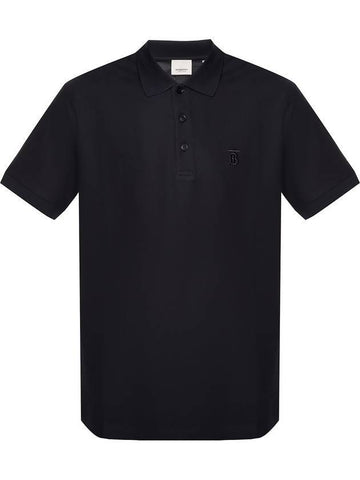 Men's Monogram Polo Short Sleeve PK Shirt Navy - BURBERRY - BALAAN 1