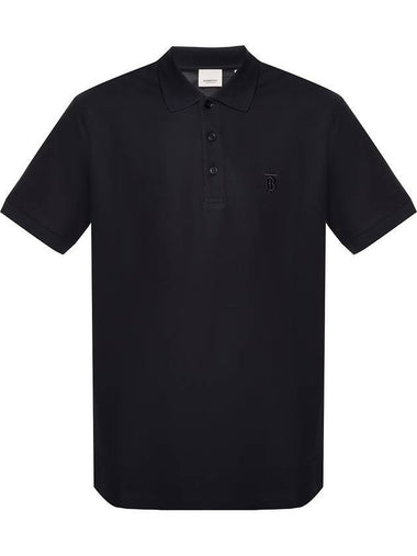 Men's Monogram Polo Short Sleeve PK Shirt Navy - BURBERRY - BALAAN 1