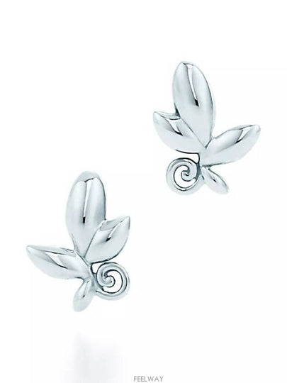 Paloma Picasso Olive Leaf Earrings Silver - TIFFANY & CO. - BALAAN 2